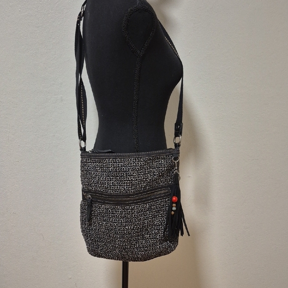 Sak Lucia Black Crochet Crossbody Bag - Picture 3 of 13